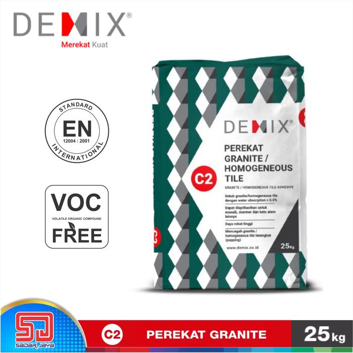 Gambar Semen Instan DEMIX C2 Perekat Granit Mortar Granite homogeneous tile - 25 kg dari Sadar Jaya Maju undefined Tokopedia