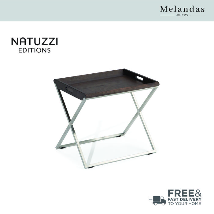 Gambar Natuzzi Editions Conversano Accent Table Nickel - Smoked Oak dari La-Z-Boy Indonesia undefined Tokopedia