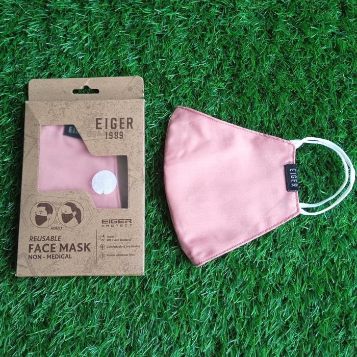 Gambar Masker Eiger Non Medis 2 Layers Face Mask KAI - Original - Pink dari TD SPEEDSHOP Kab. Tangerang Tokopedia