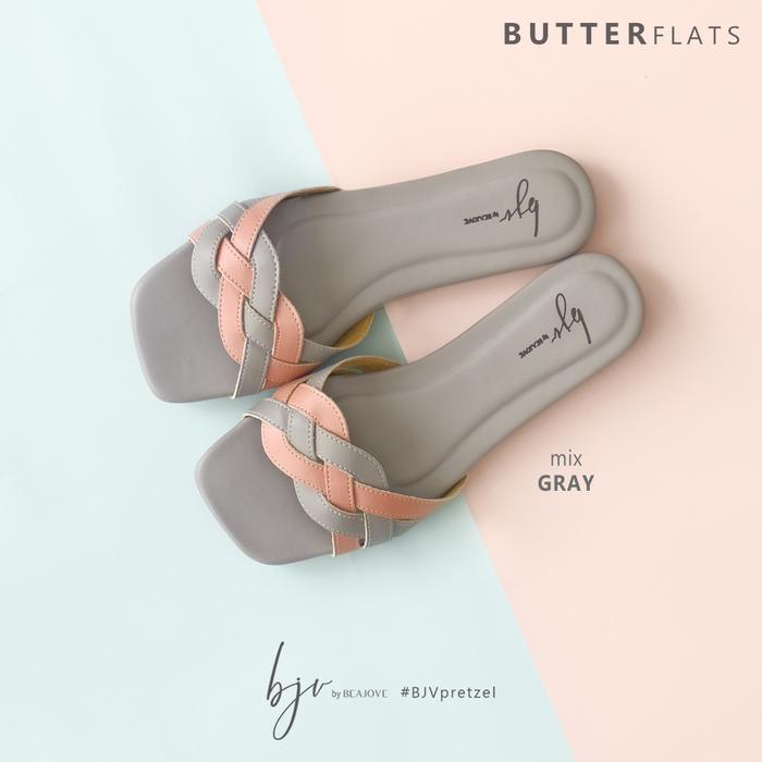 Gambar BUTTER Flat Sandals - BJV by Beajove - mix GRAY (PO), 35 dari BEAJOVE undefined Tokopedia