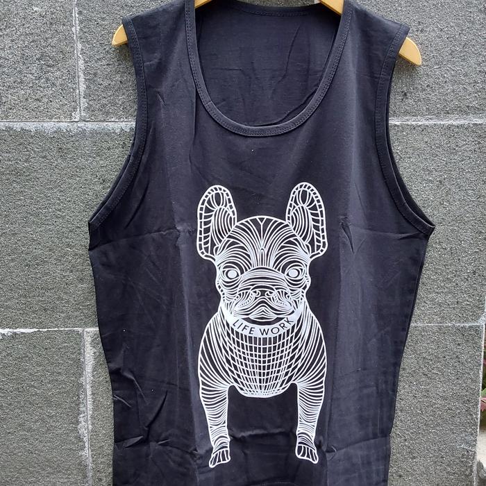 Gambar Kaos Lekbong / Kutang Pria Jumbo Size XXL Life Work - Putih dari PalmTreeApparel undefined Tokopedia