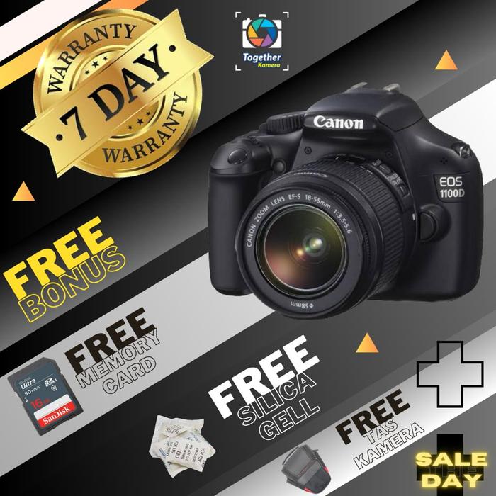 Jual Kamera DSLR Canon 1100D Lensa Kit 18-55mm vignet tipis