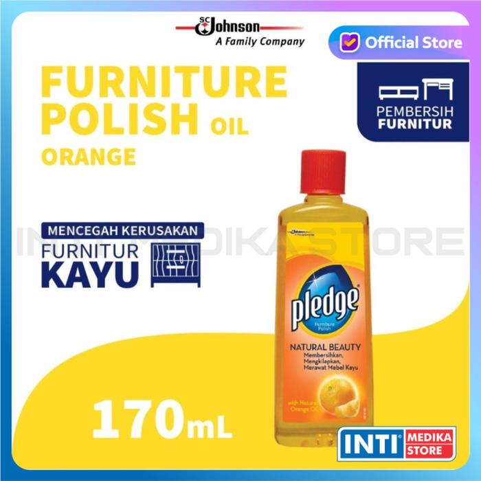 Gambar PLEDGE - Furniture Polish OIL 170ml Pembersih Pengkilap Furnitur Kayu - Orange dari INTI MEDIKA STORE undefined Tokopedia