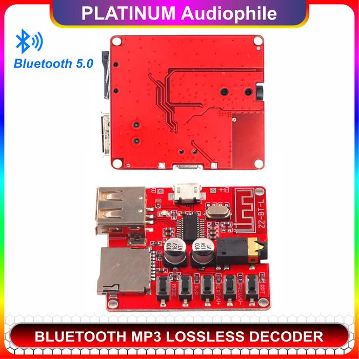 Gambar Modul Bluetooth Mp3 Player Decoder USB Micro SD Card + Amplifier 2x 3w - STANDAR dari PLATINUM Audiophile undefined Tokopedia