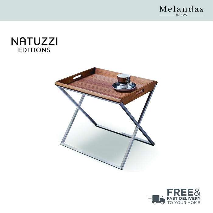 Gambar Natuzzi Editions Conversano Accent Table Nickel - Canaleto Walnut dari La-Z-Boy Indonesia undefined Tokopedia