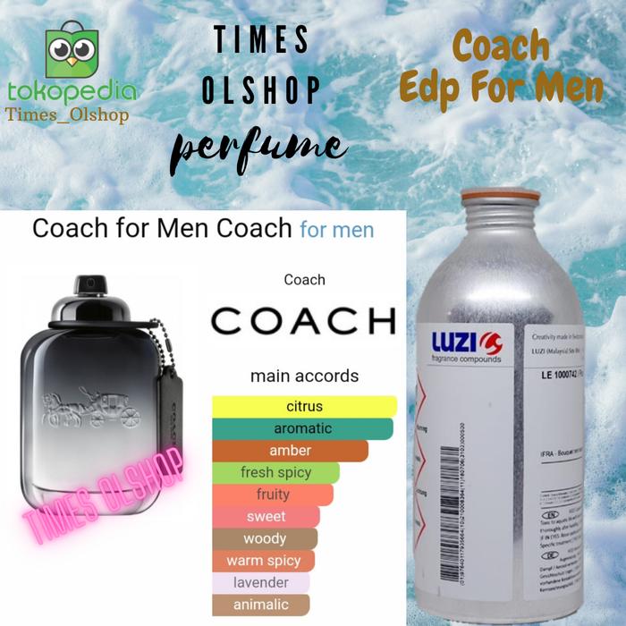 Gambar Parfum isi ulang refill Luzi Coach for Men botol - botol 100 mL dari Times Olshop Tokopedia undefined Tokopedia