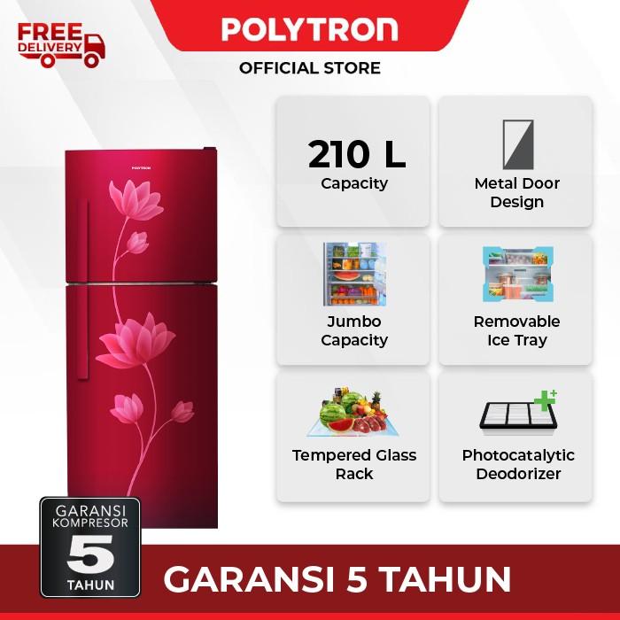 Gambar Kulkas POLYTRON 2 PINTU PRB 219R / PRB 219B (210L) - Merah dari CBR Elektronik Batam undefined Tokopedia