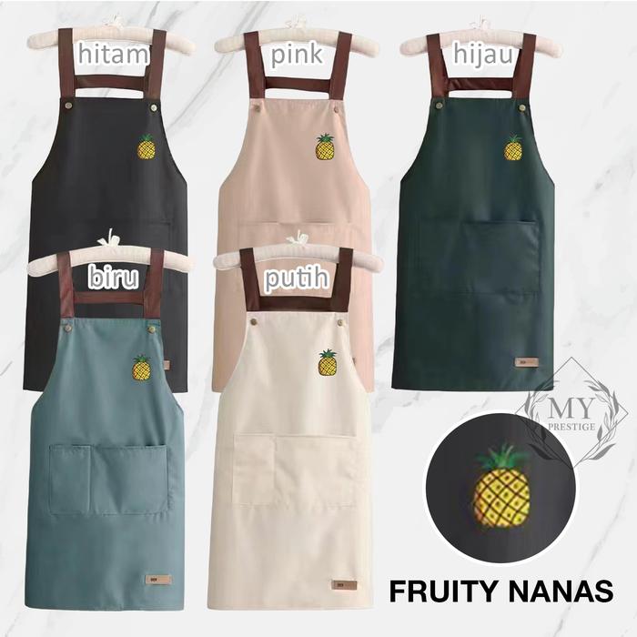 Gambar Celemek Apron Korea Cute Gambar Hewan Lucu ANTI AIR PVC Dapur Masak - Nanas, Hijau Forest dari MY PRESTIGE undefined Tokopedia