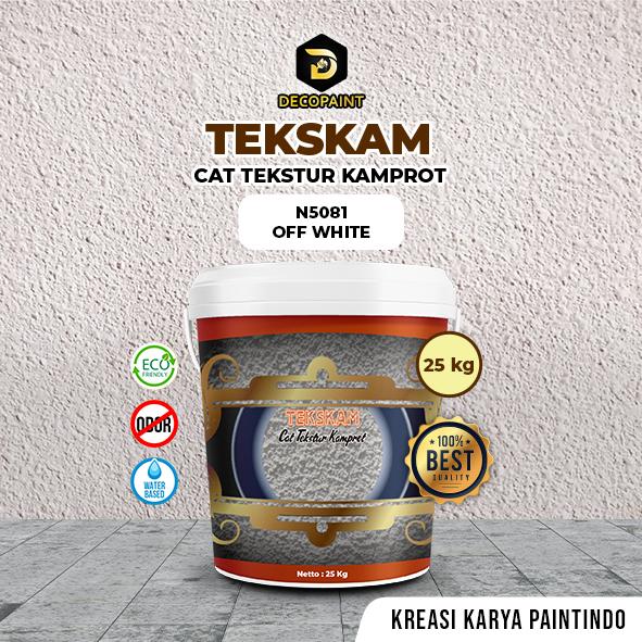 Gambar Cat Tekstur Pasir Kamprot 25Kg | Tekskam Wall Texture Paint - Off White dari DecoPaint Bali undefined Tokopedia