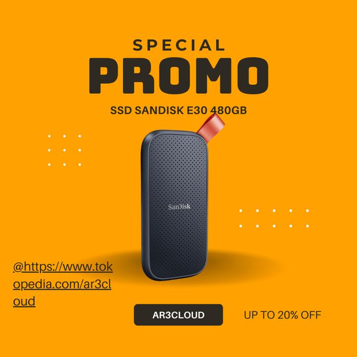 Gambar SanDisk Portable SSD 1TB - sdssdE30-G26-ssd portable- - 480gb dari rensalma undefined Tokopedia