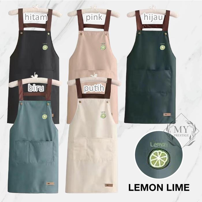 Gambar Celemek Apron Korea Cute Gambar Hewan Lucu ANTI AIR PVC Dapur Masak - Lemon, Putih dari MY PRESTIGE undefined Tokopedia