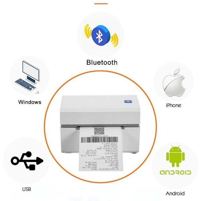 Gambar Printer Label Thermal Portable Printer Barcode USB Bluetooth 80mm - Bluetooth dari Upin Ipin Mall undefined Tokopedia