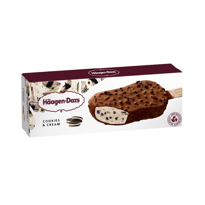 Gambar Haagen-Dazs Ice Cream Stickbar 80ml (per pcs) - Cookies&Cream dari Haagen-Dazs Indonesia undefined Tokopedia