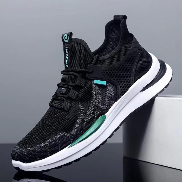 Gambar Sepatu Olahraga Pria Sneakers Kets Cowok Jogging Lari Sport Terbaru - SR2 Hitam, 42 dari Pamela Sneakers undefined Tokopedia