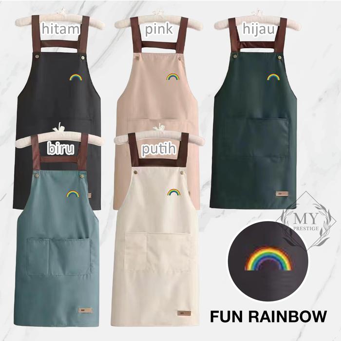 Gambar Celemek Apron Korea Cute Gambar Hewan Lucu ANTI AIR PVC Dapur Masak - Pelangi, Hijau Forest dari MY PRESTIGE undefined Tokopedia