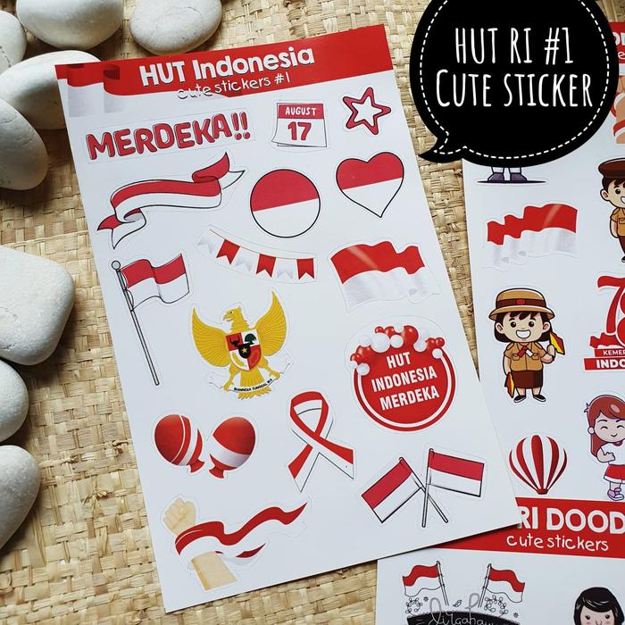 Gambar Sticker Dirgahayu RI HUT Kemerdekaan Indonesia Merdeka Bendera Stiker - Stiker HUT RI 1 dari Sizzles Sweet Corner undefined Tokopedia