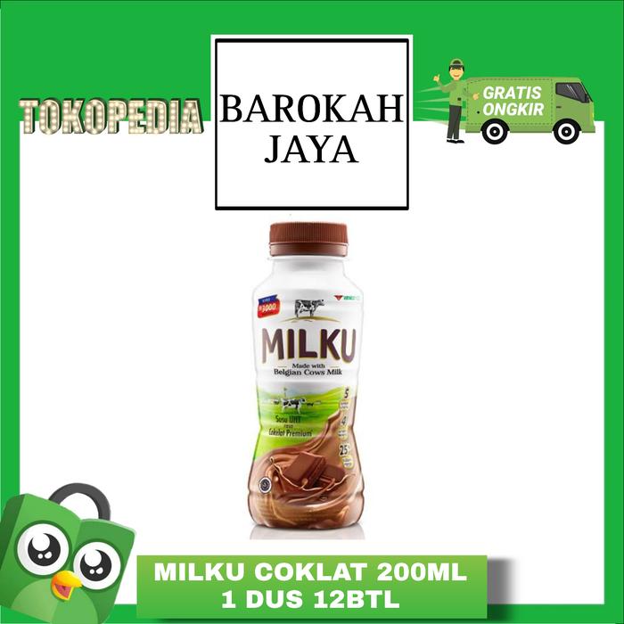 Gambar Milku coklat 200ml 1 dus isi 12btl dari Barokah jaya galon dan gas undefined Tokopedia