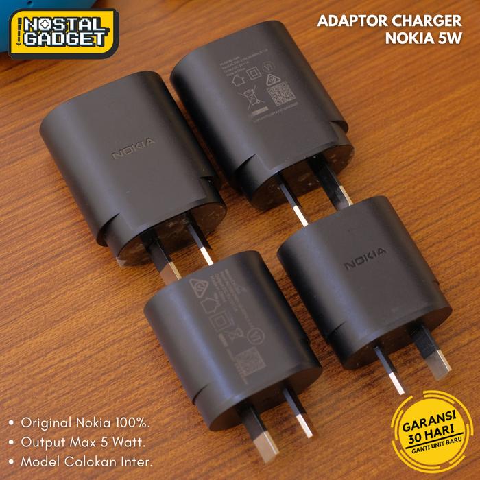 Gambar Adaptor Charger Nokia Original Micro USB Type C Charger Nokia 5 6 7 8 - 5 Watt dari nostalgadget undefined Tokopedia