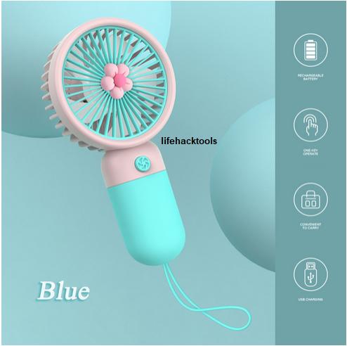 Gambar Kipas Angin Portable Mini Genggam Rechargeable USB Cute Karakter - bunga-tosca dari LifeHackTools8 undefined Tokopedia