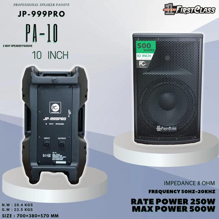 Gambar SPEAKER PASIF FIRSTCLASS JP 999PRO PA 10 | SPEAKER PASIF 10 INCH / SET dari Elektronik grosir jupiter undefined Tokopedia