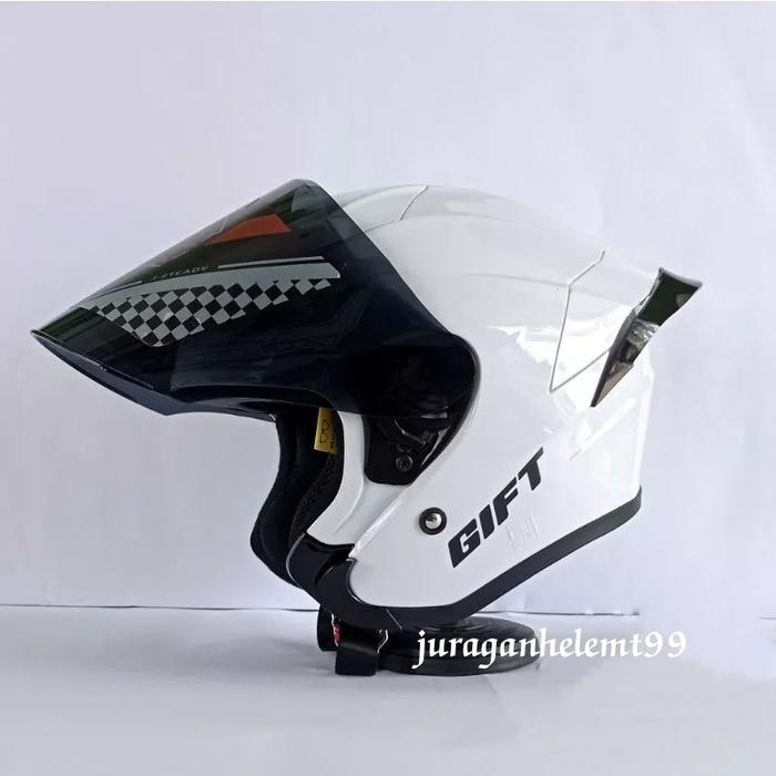 Gambar helm halfface gift sargon solid + Spoiler - 8, M dari Juraganhelmet99 undefined Tokopedia
