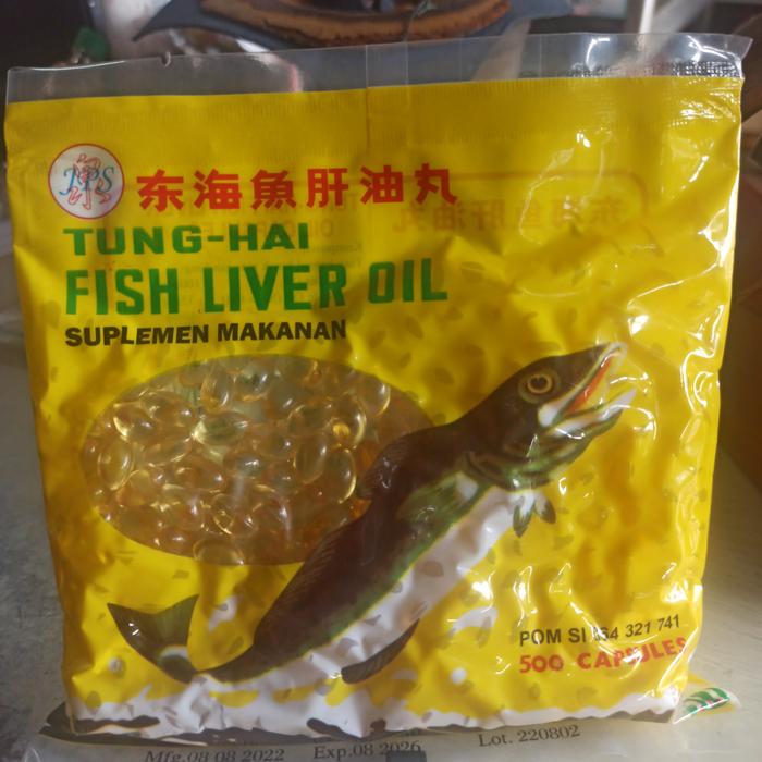 Gambar TUNG HAI FISH LIVER OIL TUNGHAI MINYAK IKAN - 1BKS 500 KAPSUL dari POHOSENG undefined Tokopedia