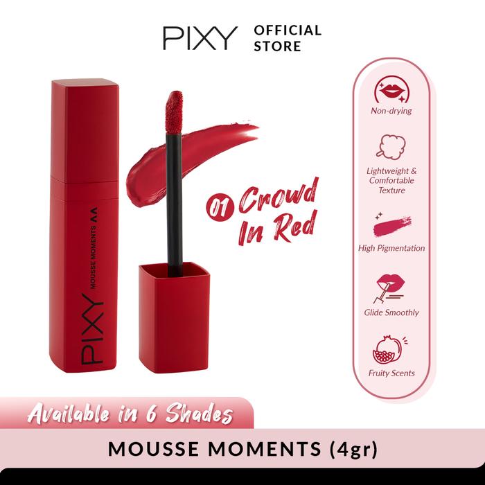 Gambar Pixy Mousse Moment Lip Cream - 01 Crowd In Red dari OOCELLOCOSMETICSBARBER undefined Tokopedia