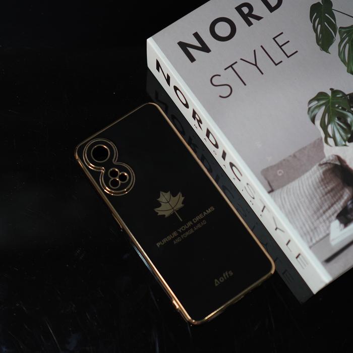 Gambar Maple Leaf oppo reno 8T 4g Softcase Plating Silicone Case - black dari Importking undefined Tokopedia