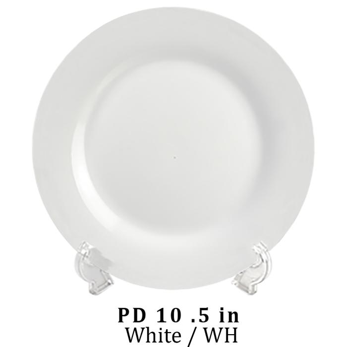 Gambar Piring Makan | Piring ceper | Piring Keramik 10.5inch Bit keramik - Putih polos dari PD Bumi Megah undefined Tokopedia