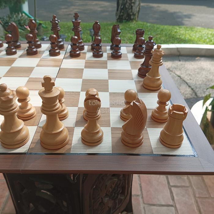 Jual Wooden Chess Set Dgt Timeless Wider Based+ Papan Lipat Tebal+chess ...