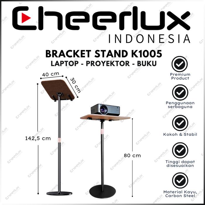 Gambar STAND PROJECTOR KAYU 70-120CM | MEJA PROYEKTOR STANDING PORTABLE L42 - K1005 dari Cheerlux Indonesia undefined Tokopedia