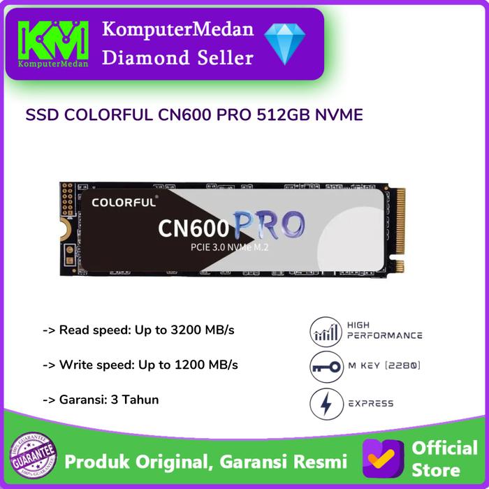 Gambar SSD COLORFUL CN600 PRO 512GB NVME (3400MB/s) dari KomputerMedan OS undefined Tokopedia