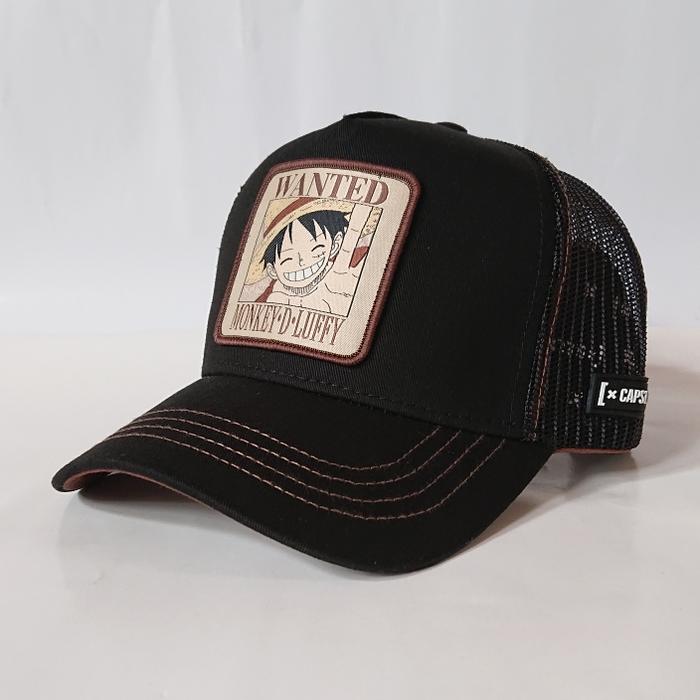 Gambar Topi Original Capslab One Piece Trucker Cap - Wanted D Luffy (Black) dari SCANDINESIANBRANDS undefined Tokopedia