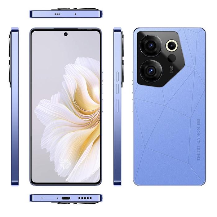 Gambar Tecno Camon 20 Premier 5G 8+8GB+512GB Garansi Resmi - Serenity Blue dari New Era Ponsel undefined Tokopedia