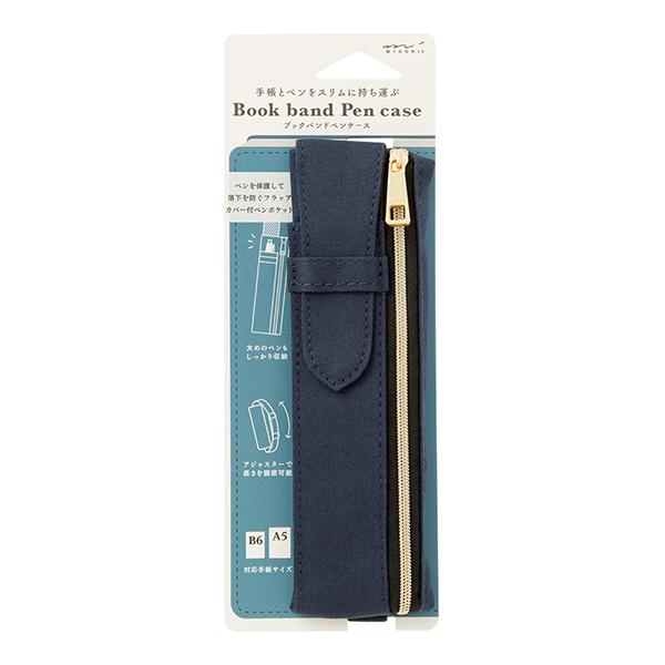 Gambar Midori Book Band Pencil Case for B6 to A5 Kotak Pensil Rubber Band - Navy dari Papenery undefined Tokopedia