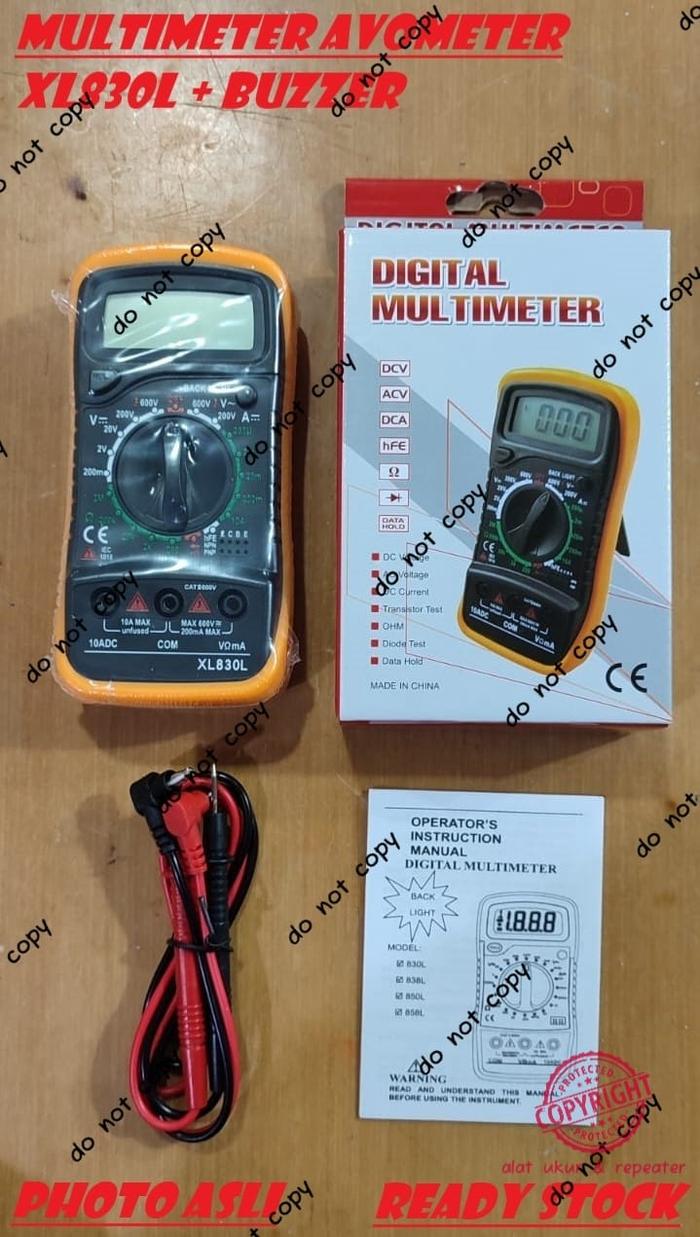 Jual Multimeter Avometer XL830 L Multitester Avometer Digital + Buzzer ...