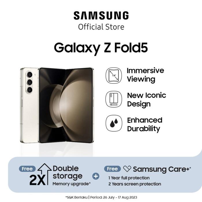 Gambar Samsung Galaxy Z Fold5 12/1TB [Free Upgrade from 512GB] - Cream dari Queenly Store Gadget undefined Tokopedia