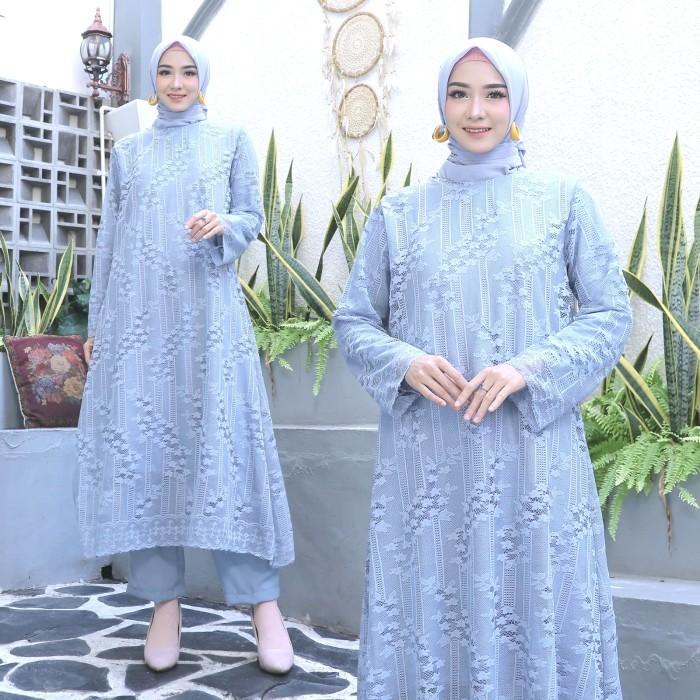 Gambar Stelan Astri size XXL kebaya brukat malika  baju pesta murah ast kf - Biru dari Agrabutik undefined Tokopedia
