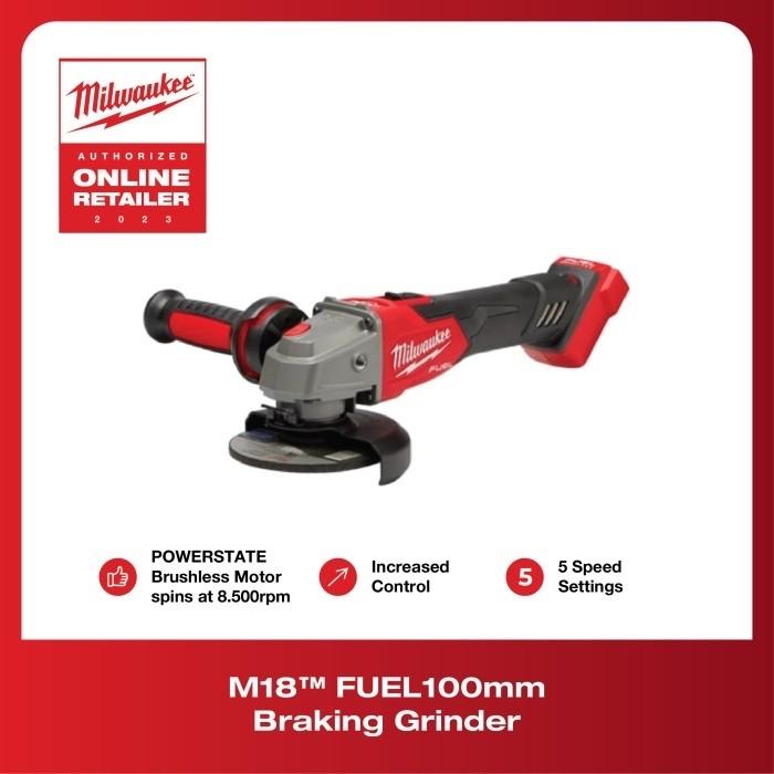 Gambar Milwaukee M18 FUEL 100mm Variable Speed Grinder M18FSAGV100XB-0X - +1batt dari Visi Teknik undefined Tokopedia