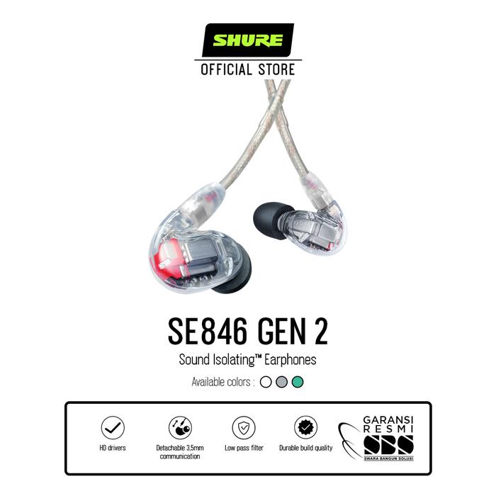 Gambar Shure Sound Isolating Earphones SE846 GEN 2 - SE846G2CL dari Shure Indonesia Official Store undefined Tokopedia