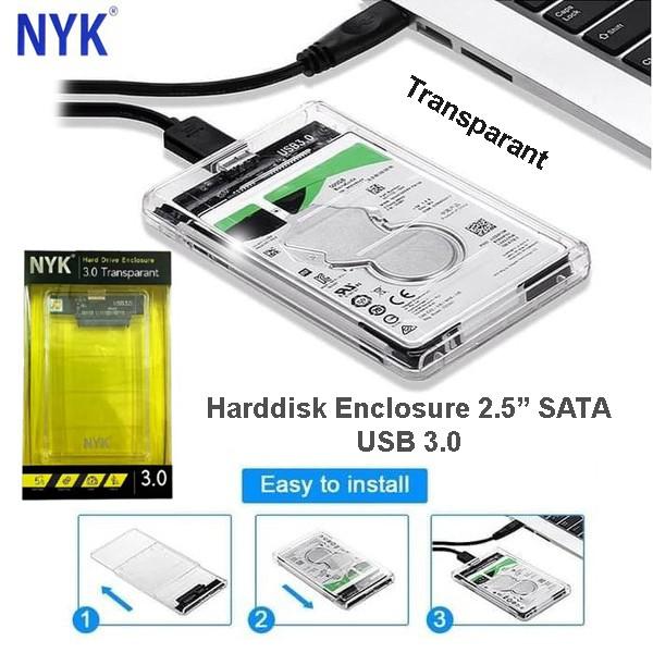 Casing Hardisk HDD External Enclosure SATA USB Transparan NYK NYK