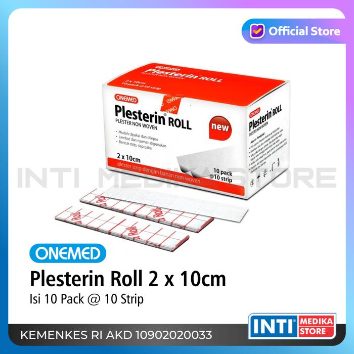 Gambar ONEMED - Plester Luka PLESTERIN ROLL Non Woven Elastis Lembut - 2 x 10 cm dari INTI MEDIKA STORE undefined Tokopedia
