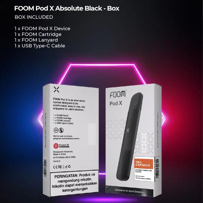 Gambar Bundle Foom Pod X Capsule - Absolute Black dari Pods Authentic Malang undefined Tokopedia