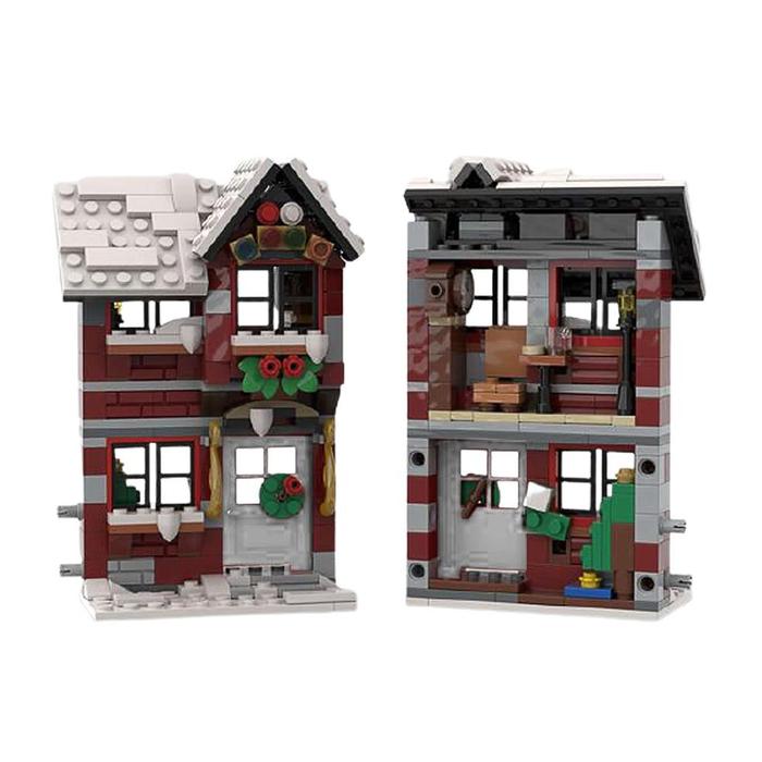 Gambar SALE MOC Three Little Winter Houses Building Blocks Set Christmas Or dari Toys Exclusive undefined Tokopedia
