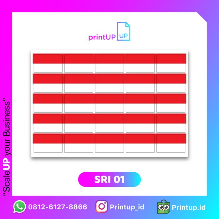 Gambar Stiker Bendera Merah Putih - 17 Agustus Indonesia Merdeka - SRI 01 dari Printup.id undefined Tokopedia