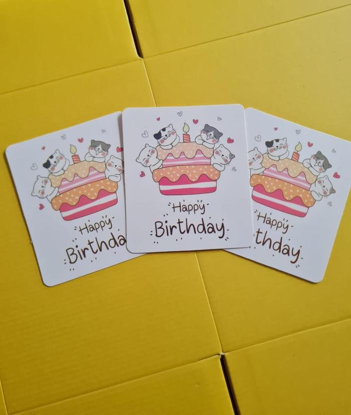 Gambar Kartu Ucapan Kucing siap diorder! - Kucing HBD dari Heeyybox Packaging undefined Tokopedia