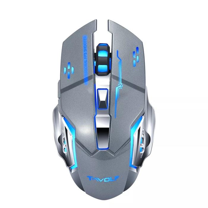 Gambar mouse wireless gaming led premium original - Grey dari Kopi 7 Huruf undefined Tokopedia
