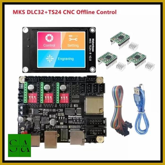 Gambar MKS DLC32 32 BIT WIFI WITH LCD GRBL CNC CONTROLLER ENGRAVER 3 AXIS - Board Only dari Shigeo Abadi undefined Tokopedia