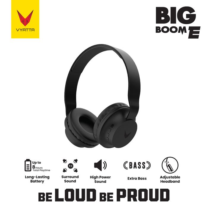 Gambar VYATTA BIG BOOM E BLUETOOTH HEADPHONE WIRELESS EXTRA BASS dari VYATTA SURABAYA undefined Tokopedia