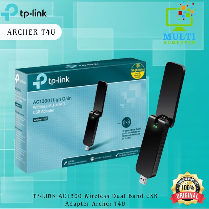 Gambar TP-LINK AC1300 Wireless Dual Band USB Adapter Archer T4U dari Multi Komputer undefined Tokopedia